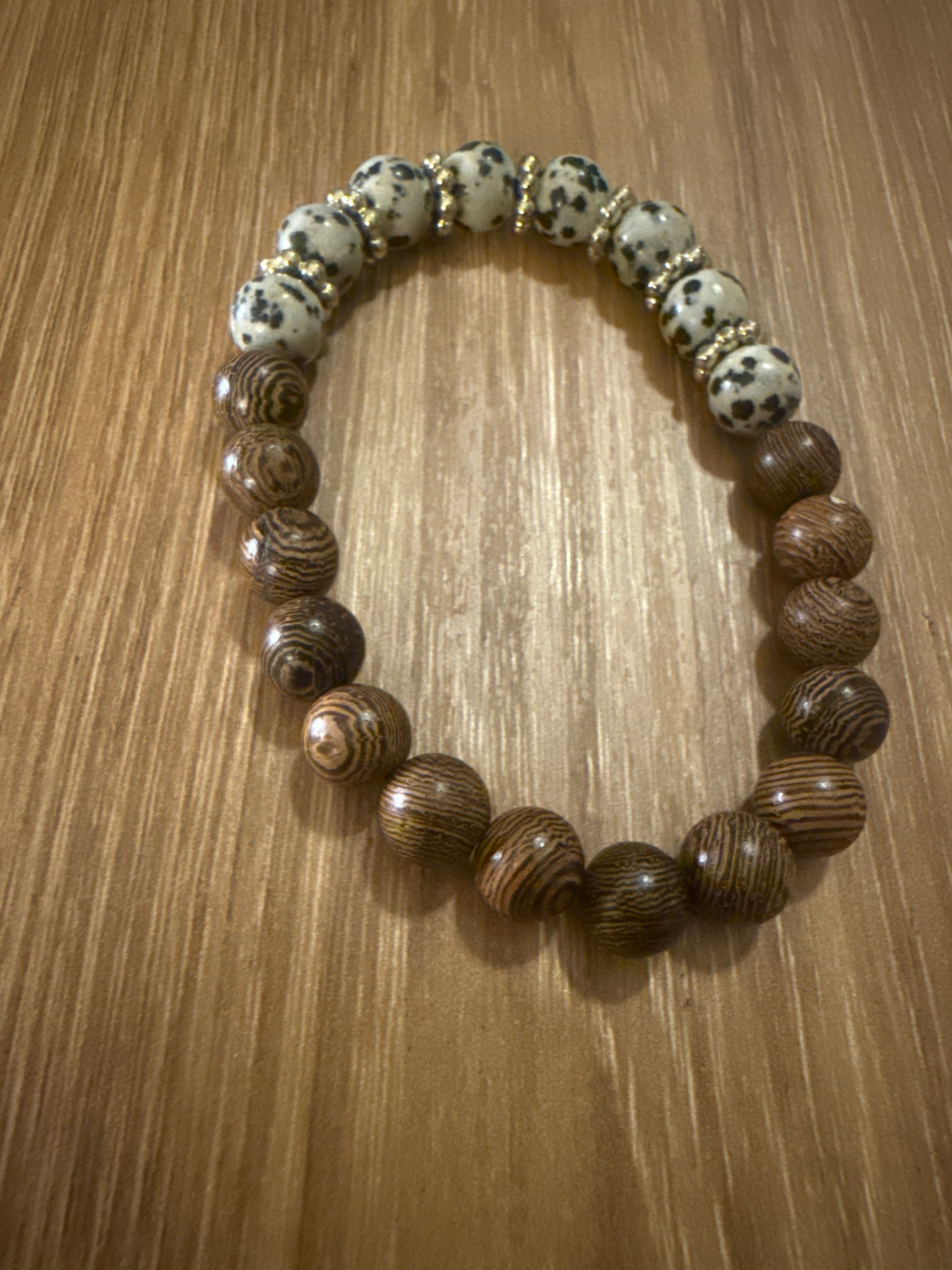 Wild Ground (Gold Accents) Diffuser Beaded Bracelet